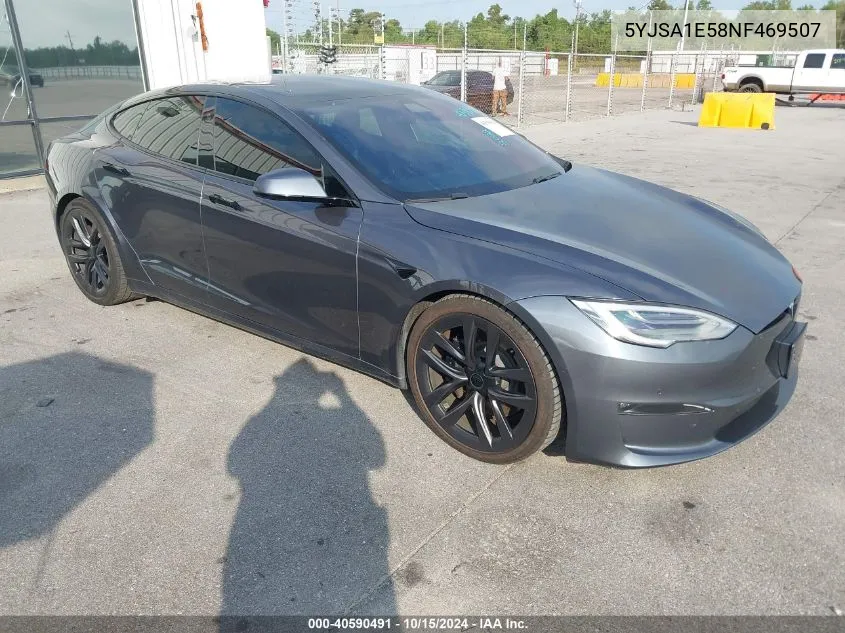 2022 Tesla Model S Dual Motor All-Wheel Drive VIN: 5YJSA1E58NF469507 Lot: 40590491