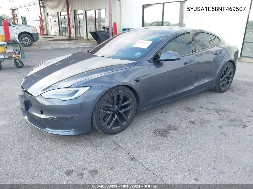 2022 Tesla Model S Dual Motor All-Wheel Drive VIN: 5YJSA1E58NF469507 Lot: 40590491