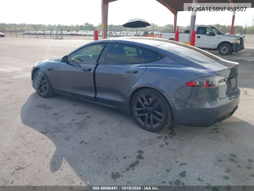 2022 Tesla Model S Dual Motor All-Wheel Drive VIN: 5YJSA1E58NF469507 Lot: 40590491