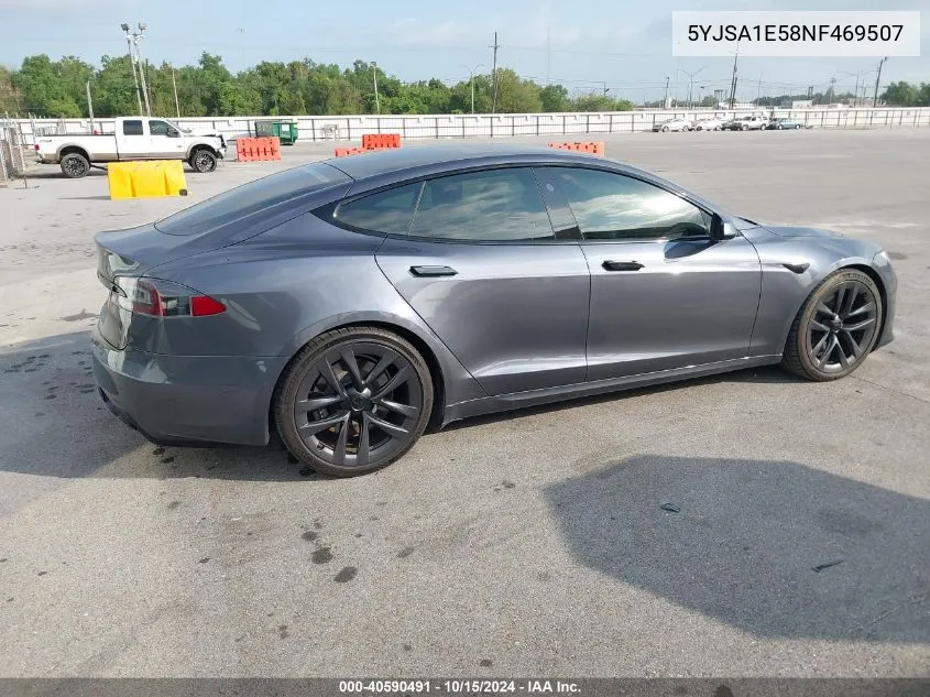 2022 Tesla Model S Dual Motor All-Wheel Drive VIN: 5YJSA1E58NF469507 Lot: 40590491