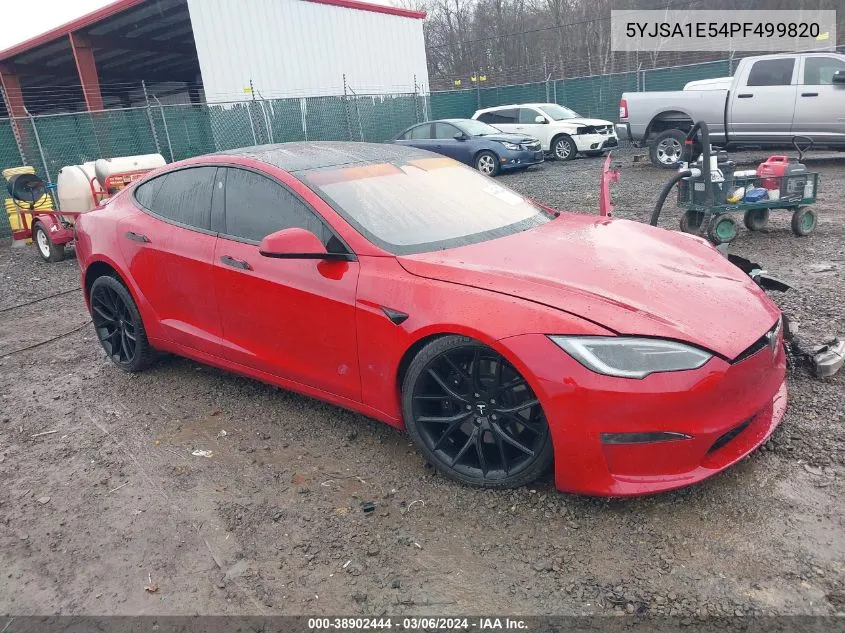 2023 Tesla Model S Dual Motor All-Wheel Drive/Standard Range VIN: 5YJSA1E54PF499820 Lot: 38902444