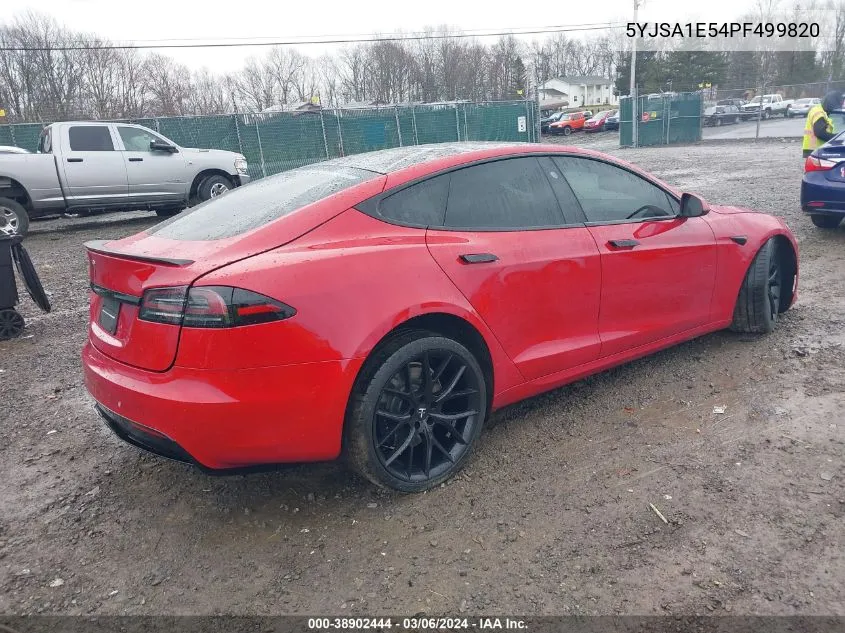 2023 Tesla Model S Dual Motor All-Wheel Drive/Standard Range VIN: 5YJSA1E54PF499820 Lot: 38902444