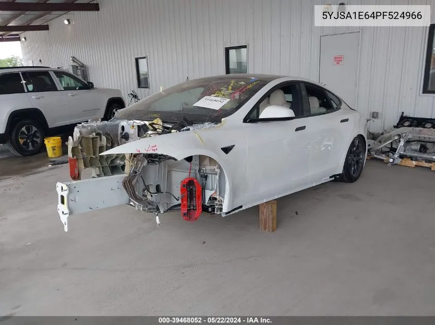 2023 Tesla Model S Plaid Tri Motor All-Wheel Drive VIN: 5YJSA1E64PF524966 Lot: 39468052