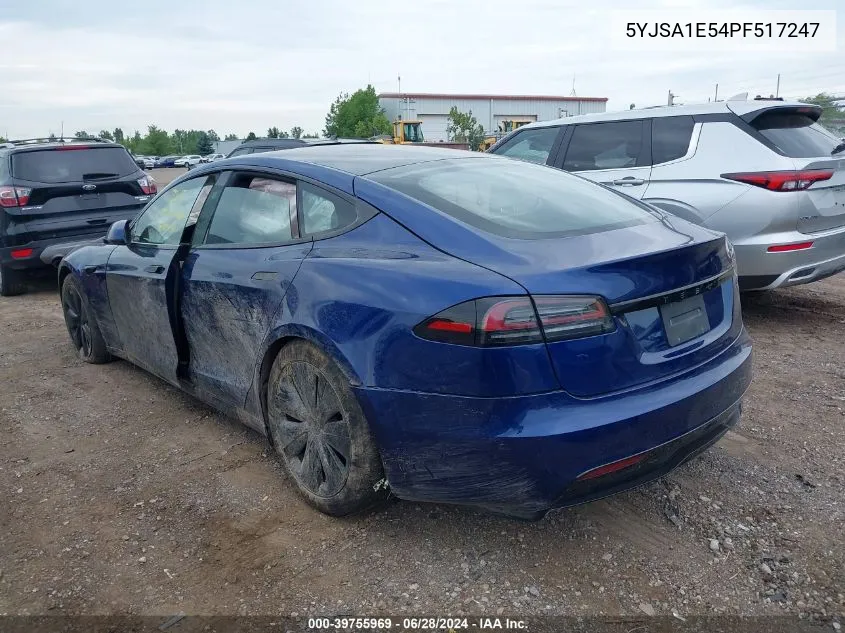 2023 Tesla Model S Dual Motor All-Wheel Drive/Standard Range VIN: 5YJSA1E54PF517247 Lot: 39755969