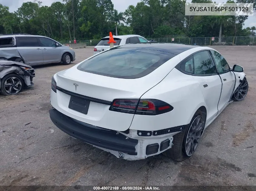 2023 Tesla Model S Dual Motor All-Wheel Drive/Standard Range VIN: 5YJSA1E56PF501129 Lot: 40072169