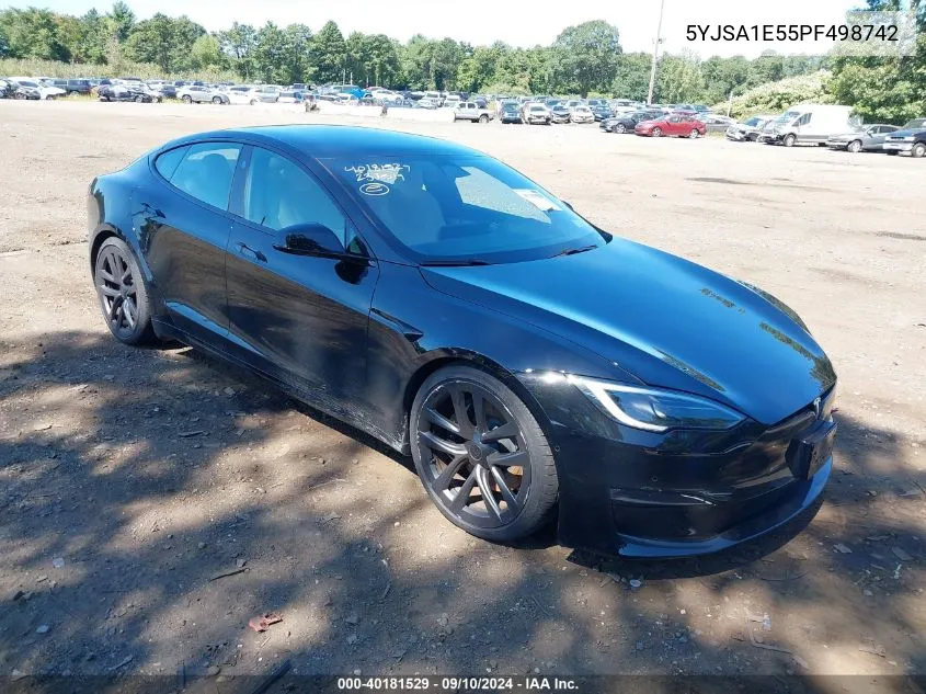 2023 Tesla Model S Dual Motor All-Wheel Drive/Standard Range VIN: 5YJSA1E55PF498742 Lot: 40181529