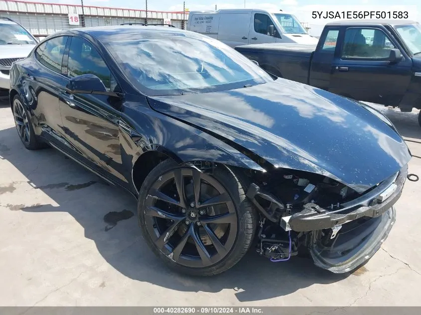 2023 Tesla Model S Dual Motor All-Wheel Drive/Standard Range VIN: 5YJSA1E56PF501583 Lot: 40282690