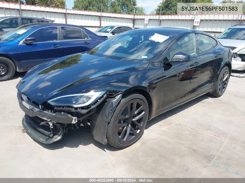 2023 Tesla Model S Dual Motor All-Wheel Drive/Standard Range VIN: 5YJSA1E56PF501583 Lot: 40282690