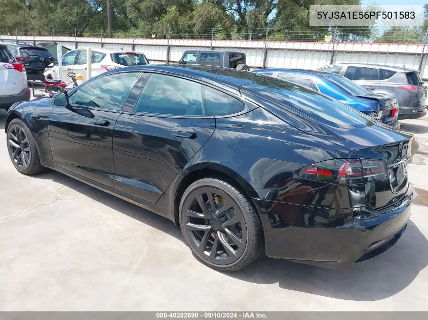 2023 Tesla Model S Dual Motor All-Wheel Drive/Standard Range VIN: 5YJSA1E56PF501583 Lot: 40282690