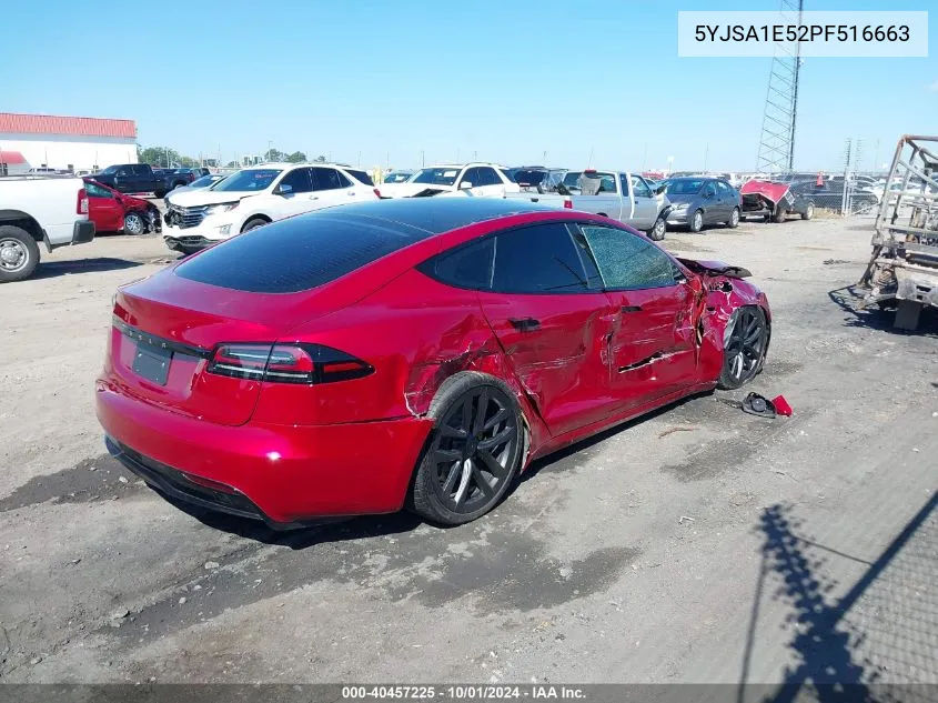 2023 Tesla Model S Dual Motor All-Wheel Drive/Standard Range VIN: 5YJSA1E52PF516663 Lot: 40457225