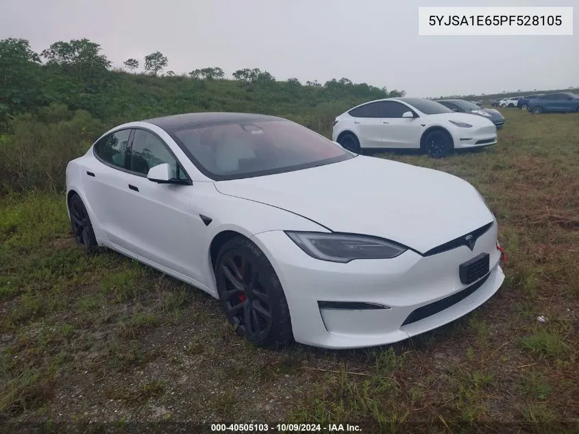 2023 Tesla Model S VIN: 5YJSA1E65PF528105 Lot: 40505103