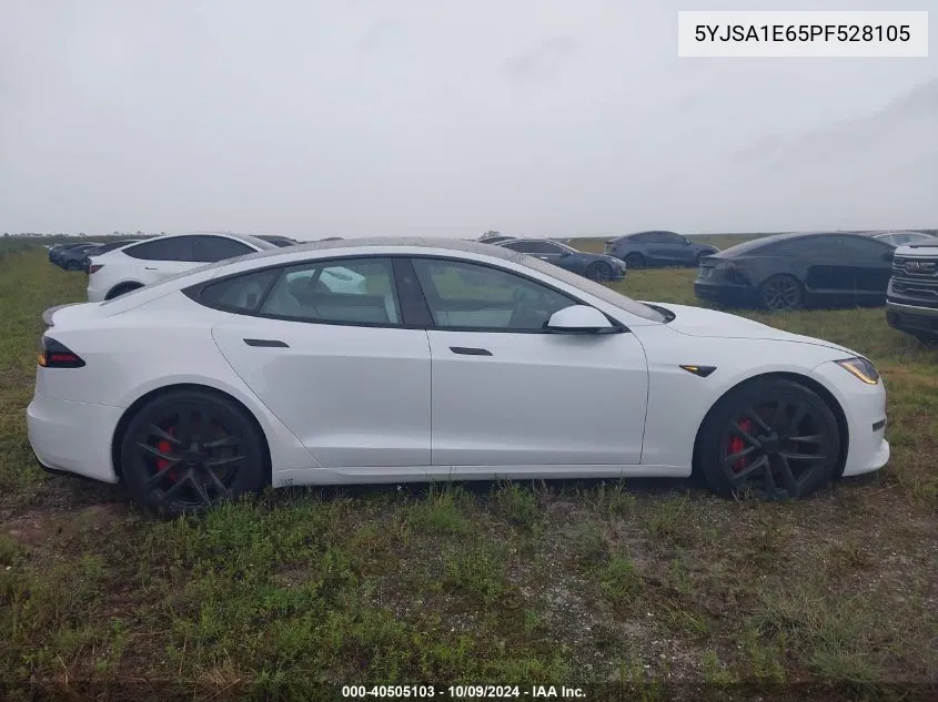 2023 Tesla Model S VIN: 5YJSA1E65PF528105 Lot: 40505103