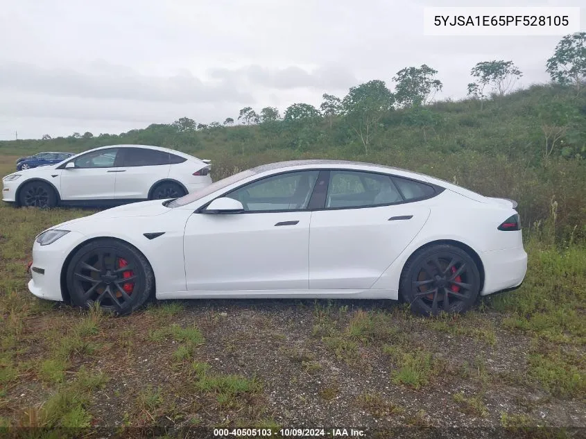 2023 Tesla Model S VIN: 5YJSA1E65PF528105 Lot: 40505103