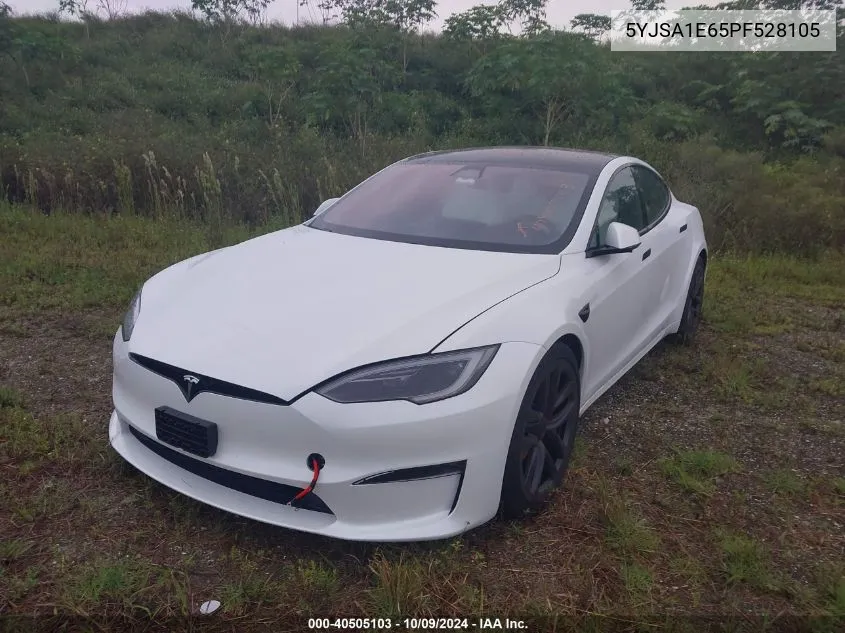 2023 Tesla Model S VIN: 5YJSA1E65PF528105 Lot: 40505103