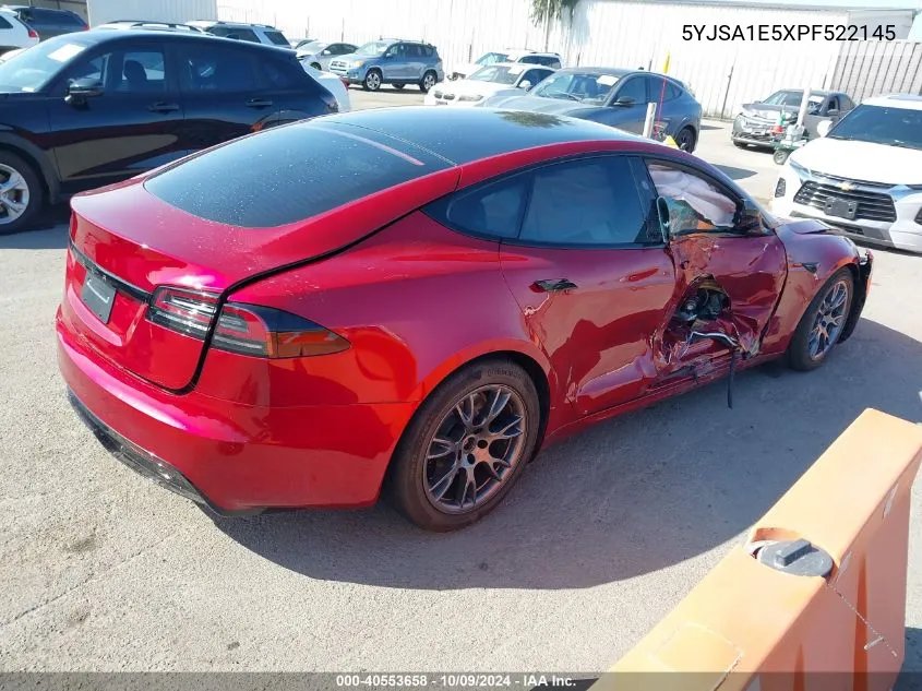 2023 Tesla Model S VIN: 5YJSA1E5XPF522145 Lot: 40553658