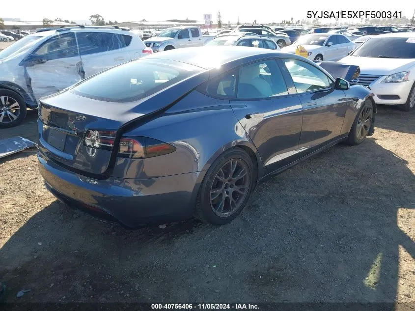 2023 Tesla Model S Dual Motor All-Wheel Drive/Standard Range VIN: 5YJSA1E5XPF500341 Lot: 40756406