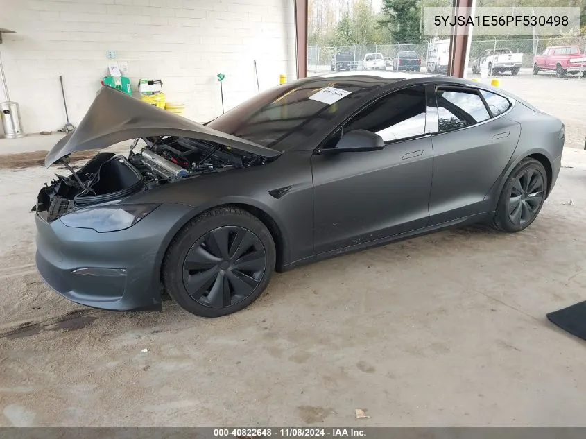 2023 Tesla Model S Dual Motor All-Wheel Drive/Standard Range VIN: 5YJSA1E56PF530498 Lot: 40822648