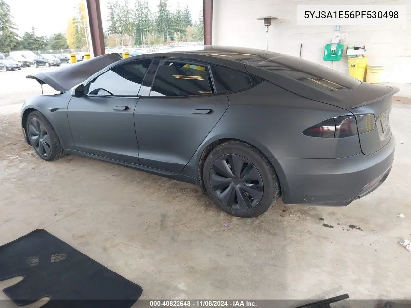 2023 Tesla Model S Dual Motor All-Wheel Drive/Standard Range VIN: 5YJSA1E56PF530498 Lot: 40822648