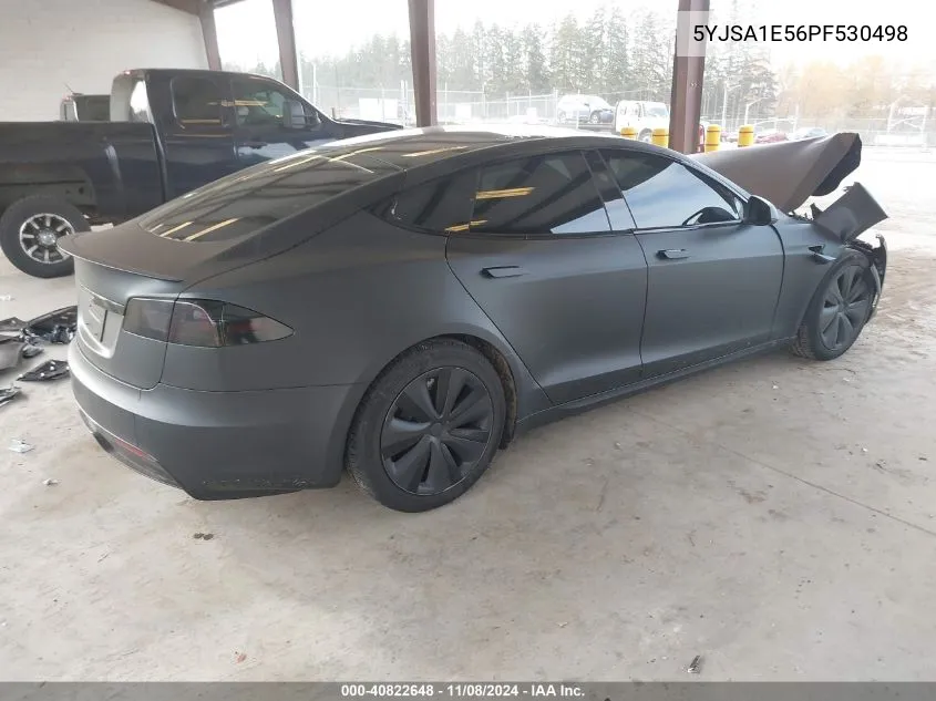 2023 Tesla Model S Dual Motor All-Wheel Drive/Standard Range VIN: 5YJSA1E56PF530498 Lot: 40822648