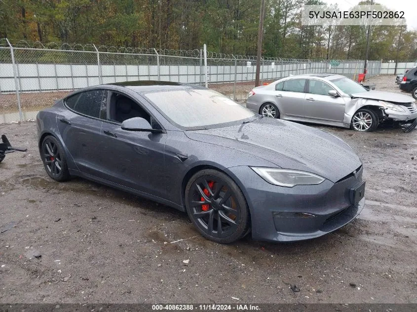 2023 Tesla Model S Plaid Tri Motor All-Wheel Drive VIN: 5YJSA1E63PF502862 Lot: 40862388