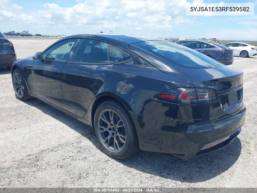 2024 Tesla Model S Long Range VIN: 5YJSA1E53RF539582 Lot: 39705453