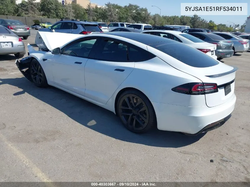 5YJSA1E51RF534011 2024 Tesla Model S