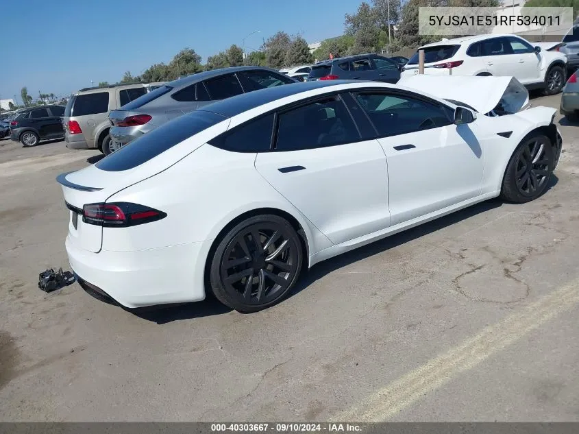 5YJSA1E51RF534011 2024 Tesla Model S