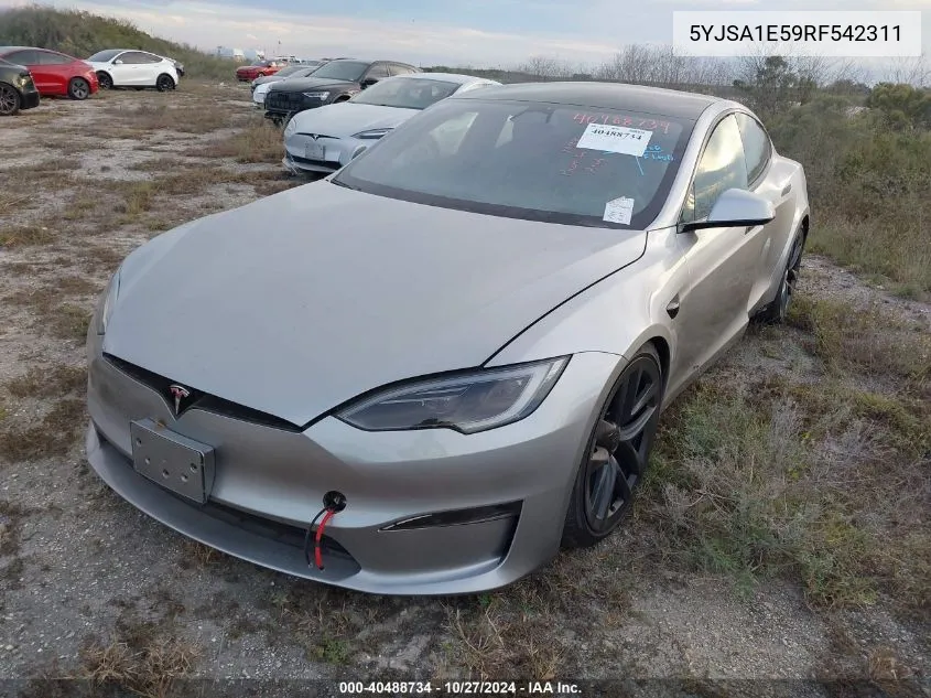 2024 Tesla Model S Long Range VIN: 5YJSA1E59RF542311 Lot: 40488734