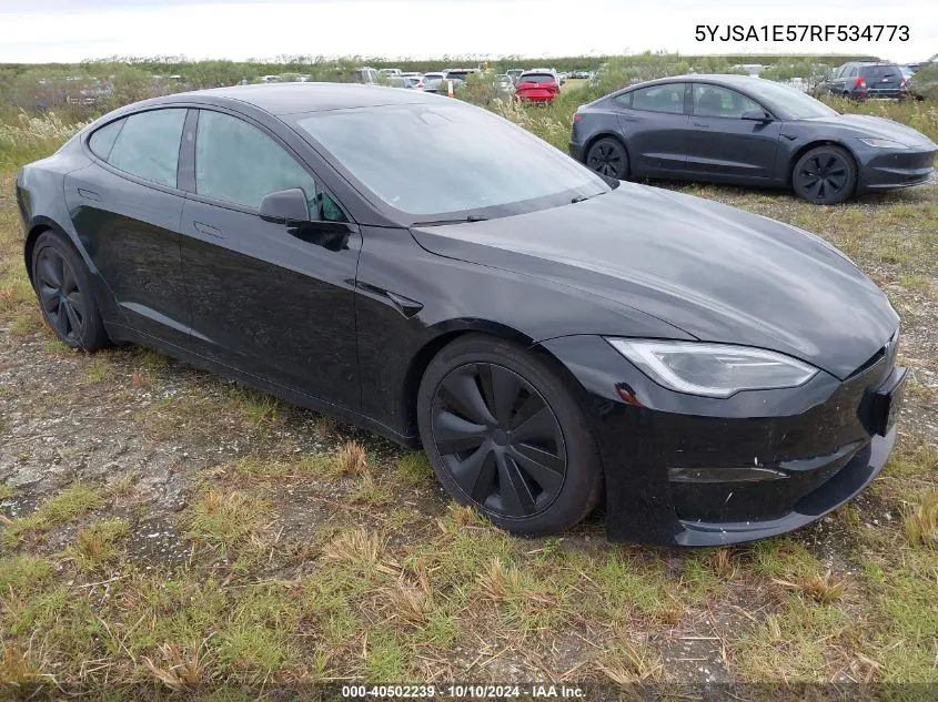 2024 Tesla Model S Long Range VIN: 5YJSA1E57RF534773 Lot: 40502239