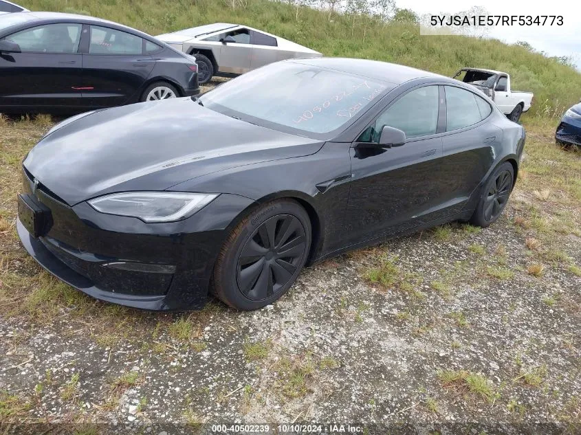 2024 Tesla Model S Long Range VIN: 5YJSA1E57RF534773 Lot: 40502239