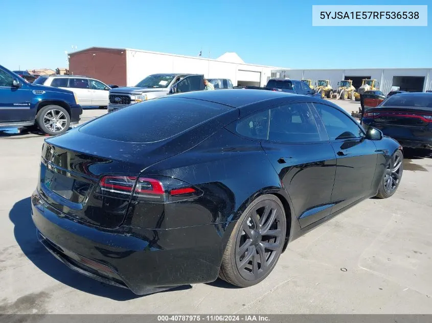 2024 Tesla Model S Long Range VIN: 5YJSA1E57RF536538 Lot: 40787975