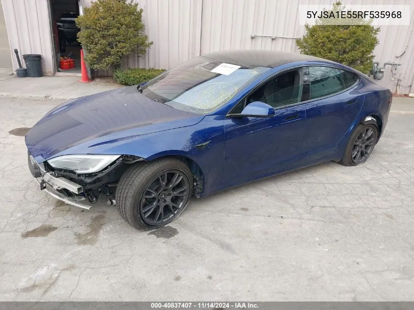 2024 Tesla Model S VIN: 5YJSA1E55RF535968 Lot: 40837407