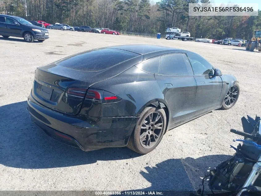 2024 Tesla Model S Long Range VIN: 5YJSA1E56RF536496 Lot: 40863366