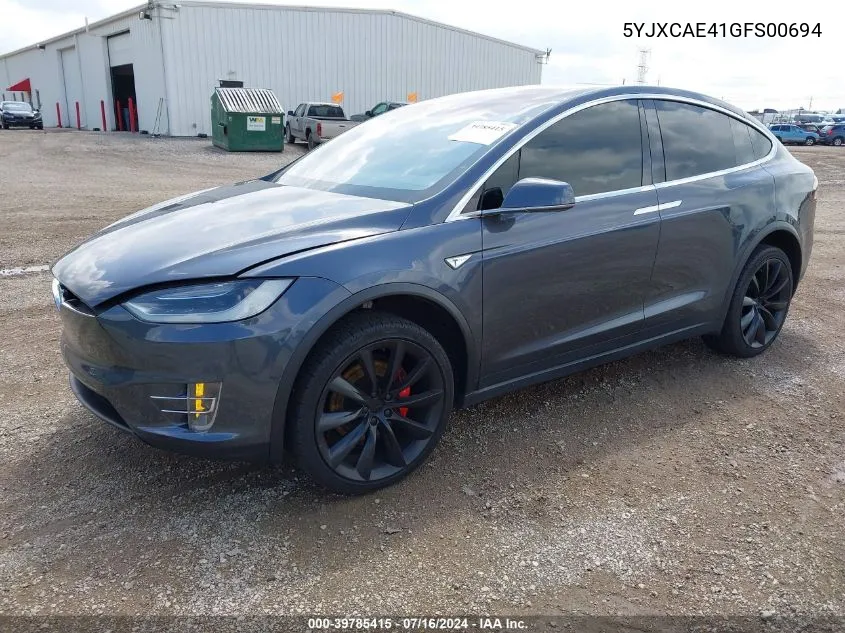 5YJXCAE41GFS00694 2016 Tesla Model X 60D/P100D/P90D