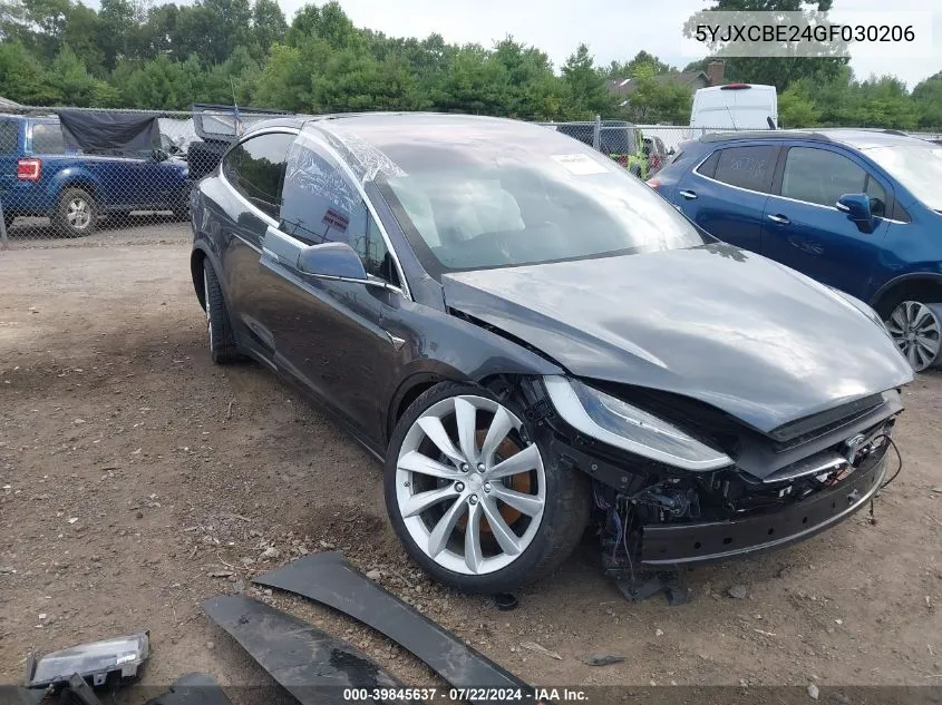 2016 Tesla Model X 60D/70D/75D/90D/P100D VIN: 5YJXCBE24GF030206 Lot: 39845637