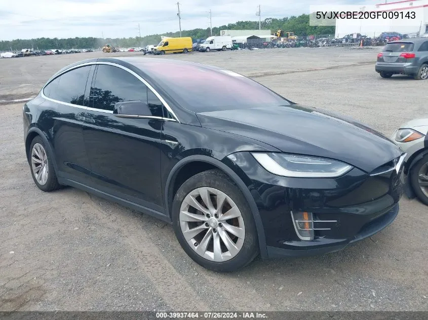 2016 Tesla Model X 60D/70D/75D/90D/P100D VIN: 5YJXCBE20GF009143 Lot: 39937464