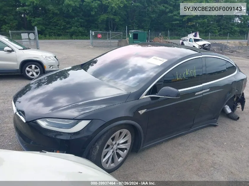 5YJXCBE20GF009143 2016 Tesla Model X 60D/70D/75D/90D/P100D