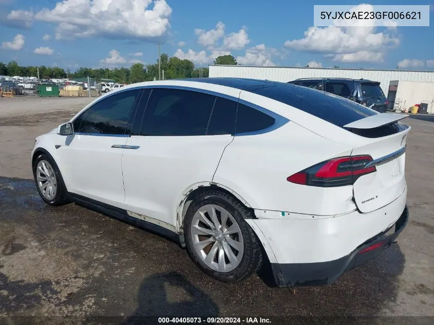 5YJXCAE23GF006621 2016 Tesla Model X 60D/70D/75D/90D