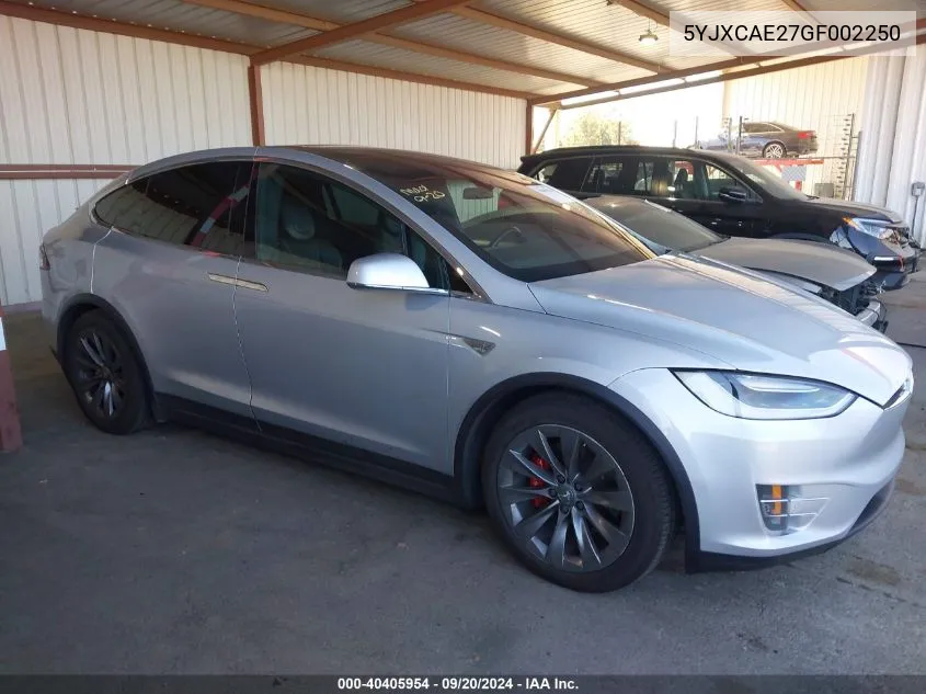 5YJXCAE27GF002250 2016 Tesla Model X 60D/70D/75D/90D