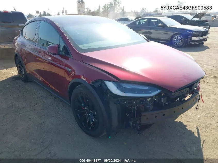 5YJXCAE43GFS00583 2016 Tesla Model X