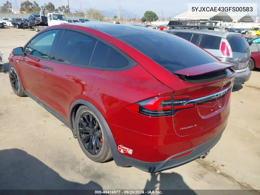 5YJXCAE43GFS00583 2016 Tesla Model X