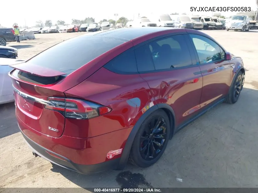 5YJXCAE43GFS00583 2016 Tesla Model X