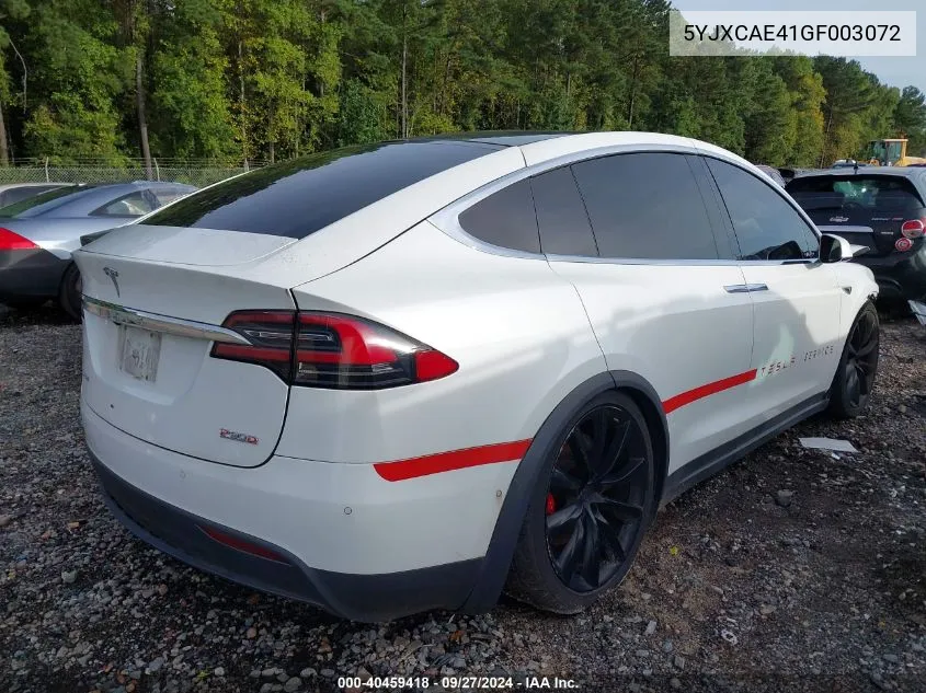 5YJXCAE41GF003072 2016 Tesla Model X 60D/P100D/P90D