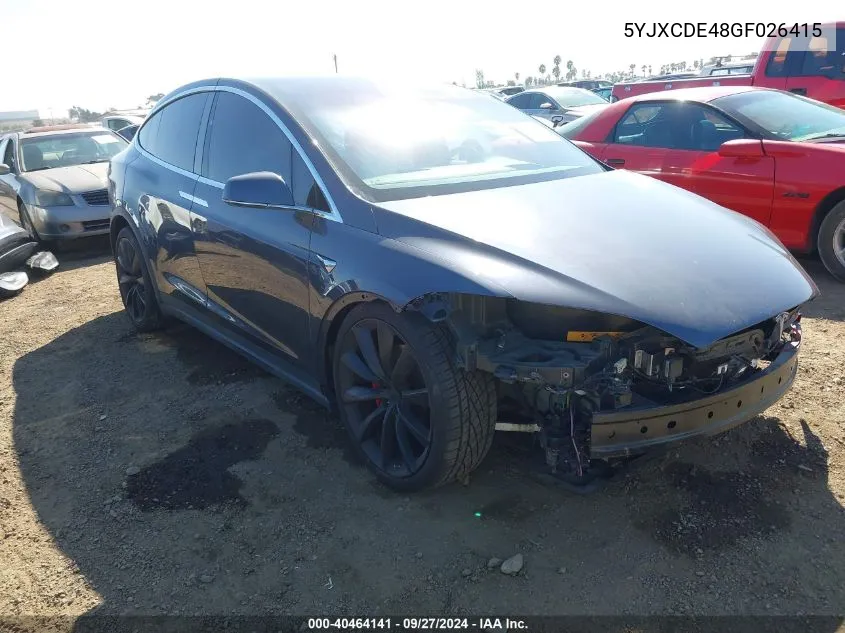 5YJXCDE48GF026415 2016 Tesla Model X P100D/P90D