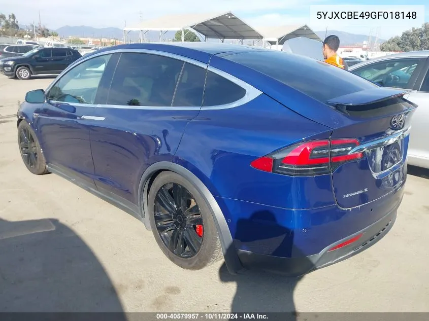 5YJXCBE49GF018148 2016 Tesla Model X 75D/P100D/P90D