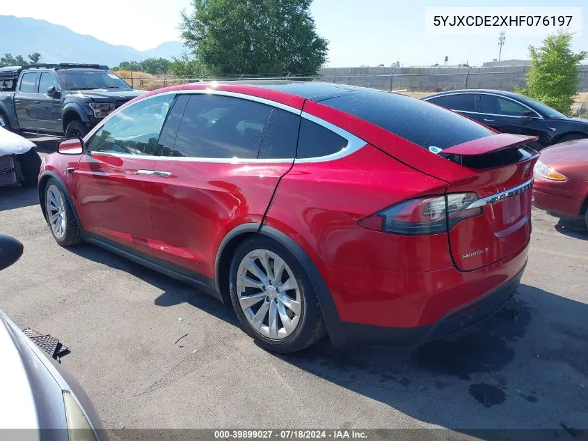 5YJXCDE2XHF076197 2017 Tesla Model X 100D/75D/90D