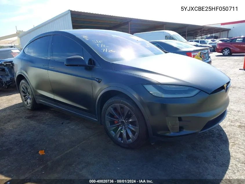 2017 Tesla Model X 100D/75D/90D VIN: 5YJXCBE25HF050711 Lot: 40020736