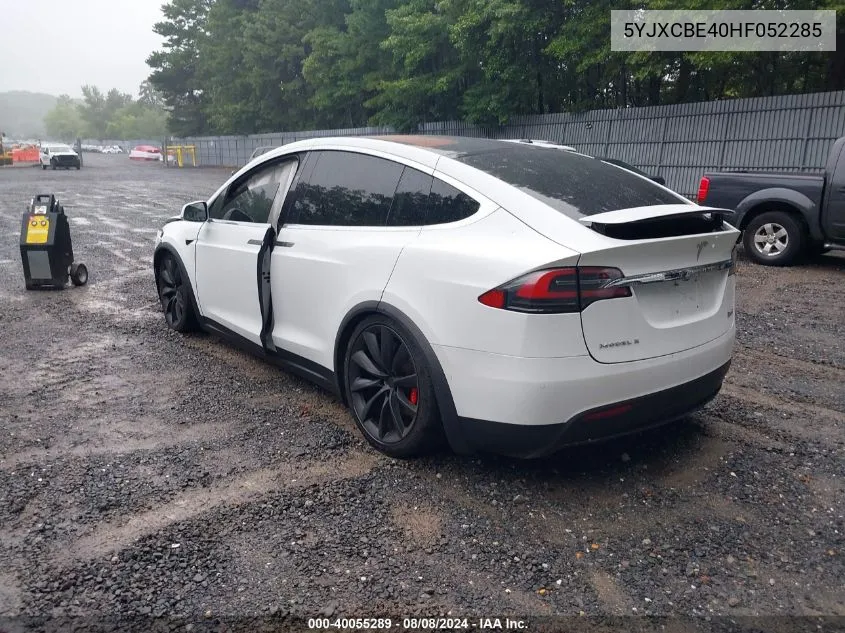 5YJXCBE40HF052285 2017 Tesla Model X