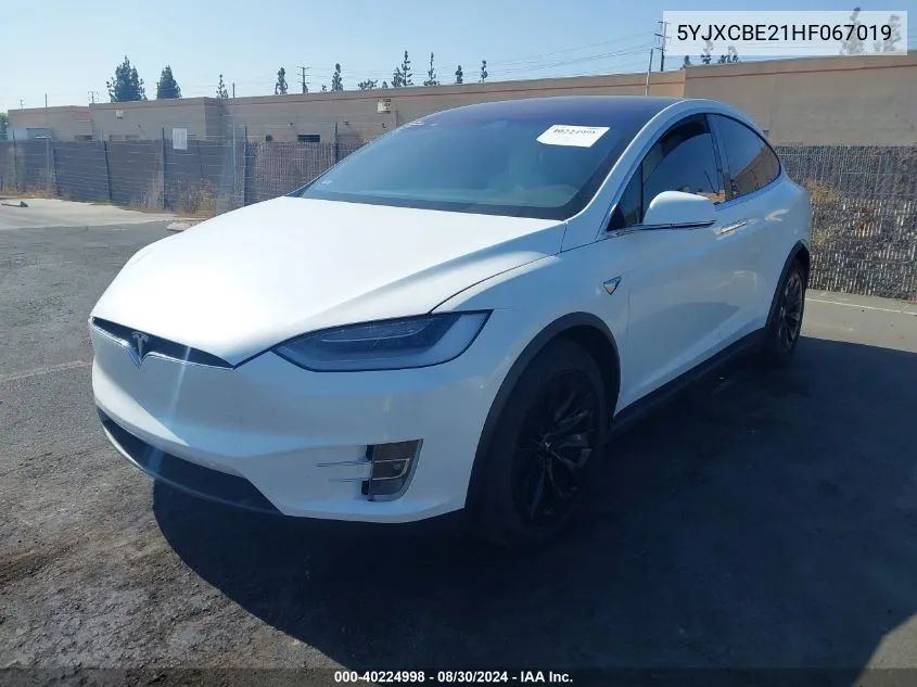 5YJXCBE21HF067019 2017 Tesla Model X 100D/75D/90D