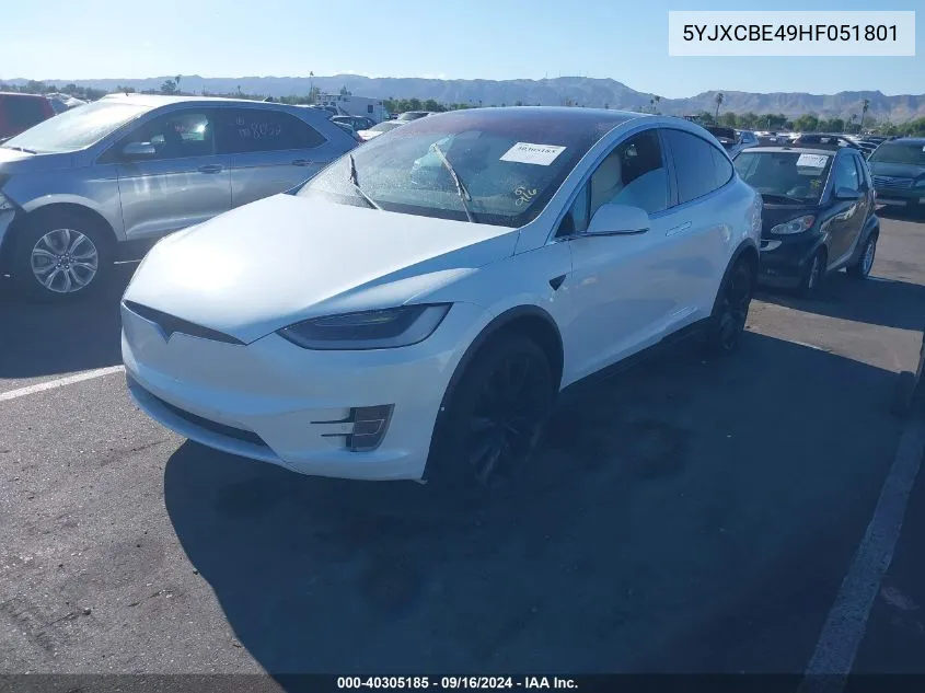 5YJXCBE49HF051801 2017 Tesla Model X